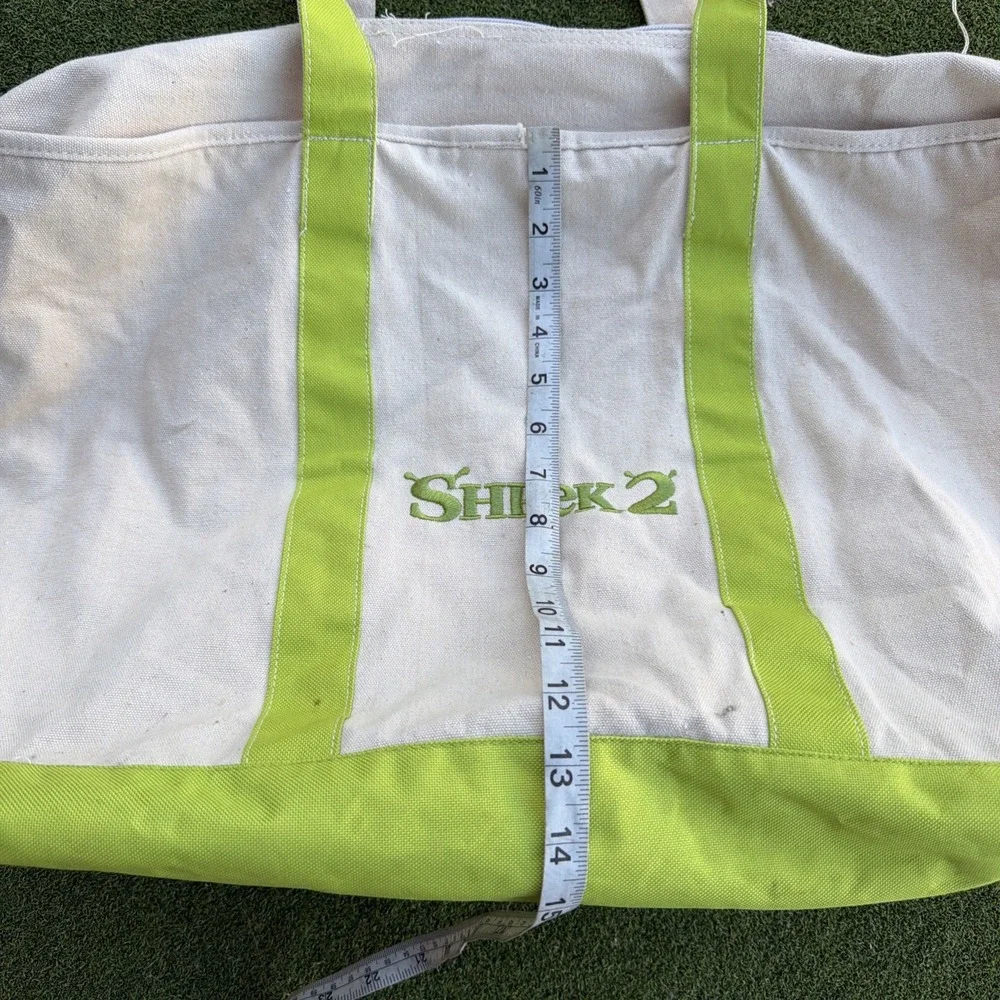 Shrek 2 Tote Canvas Bag Cast & Crew Movie Promo 2004 Y2K Comedy Funny Dreamworks